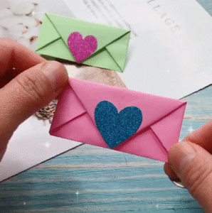 Easy DIY Mini Paper Envelope with Heart