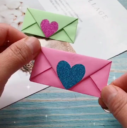 Easy DIY Mini Paper Envelope with Heart